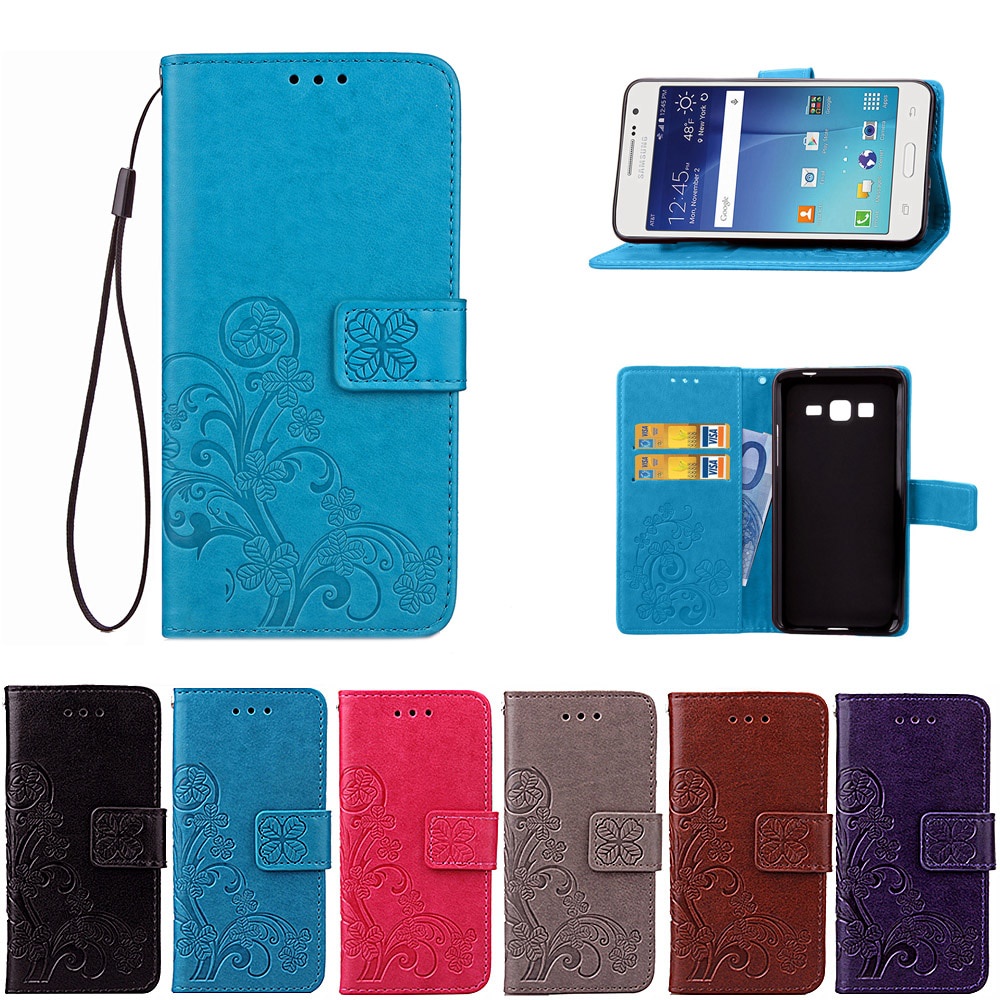 Flip Wallet PU Leather Case For Samsung Galaxy Grand Prime Case G530 G530H G531 G531H SM-G531H Cover Card Slot Phone Cases