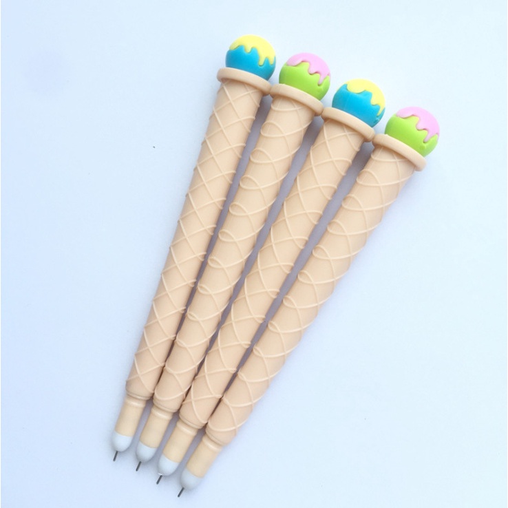 Bút Mực Gel 0.5mm Màu Đen Hình Cây Kem Dễ Thương