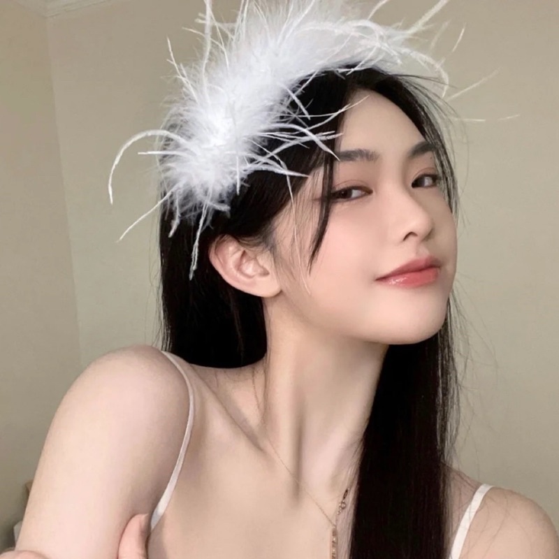 (VIP) Bờm tóc lông đà điểu phối lông vũ mã DT-983