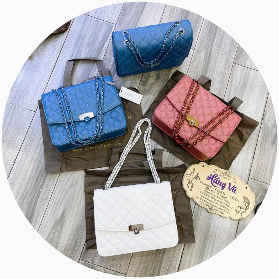 Túi C.Nk trám 235k sz 25cm ,💖FREESHIP💖,3 màu trắng ,xanh, hồng