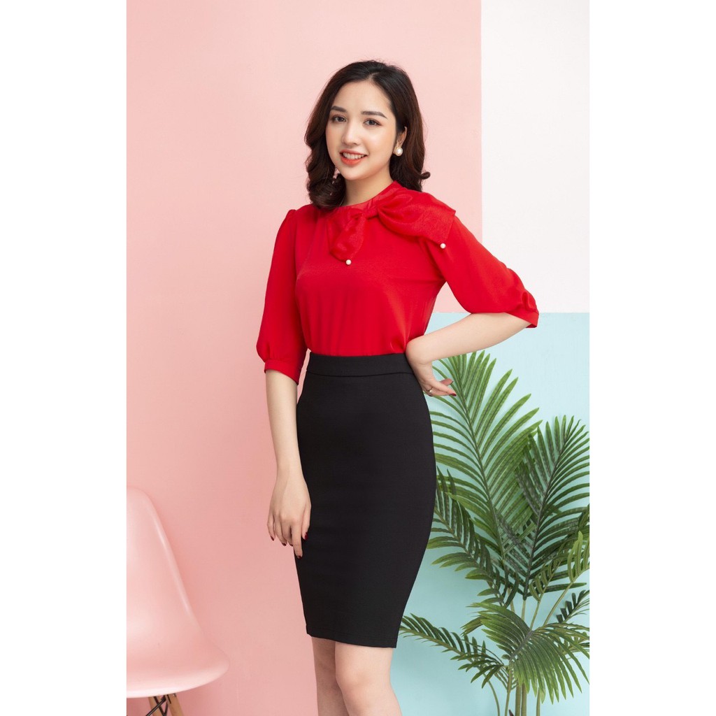 Chân váy bút chì cao cấp, lưng thun, chân váy công sở tôn dáng, chất vải co giãn tốt, có xẻ sau | BigBuy360 - bigbuy360.vn