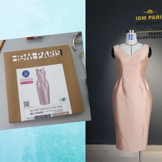 [Rập Giấy] Đầm Công Sở - Bộ Rập Đầm Eo Con Ong,  Thiết Kế , Dáng Chuẩn , Thanh Lịch, Tạo Cảm Giác Eo Nhỏ -D2001