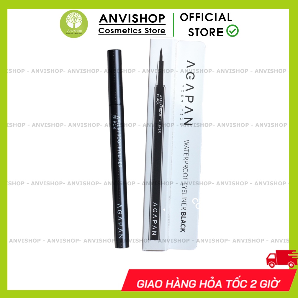 Kẻ dạ không lem không trôi Agapan Waterproof Eyeliner Black