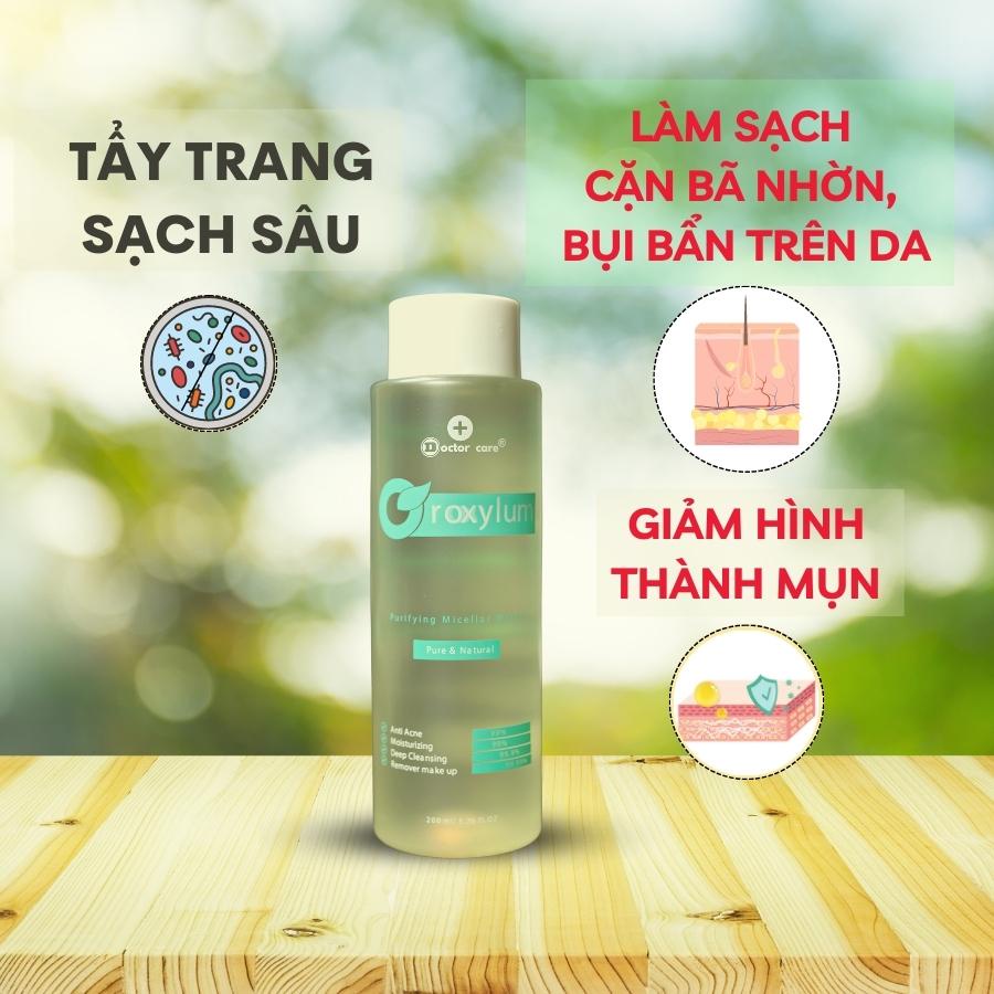 Nước Tẩy Trang  Kháng Khuẩn, Dịu Nhẹ chuyên dùng Cho Da Mụn Oroxylum Doctor Care