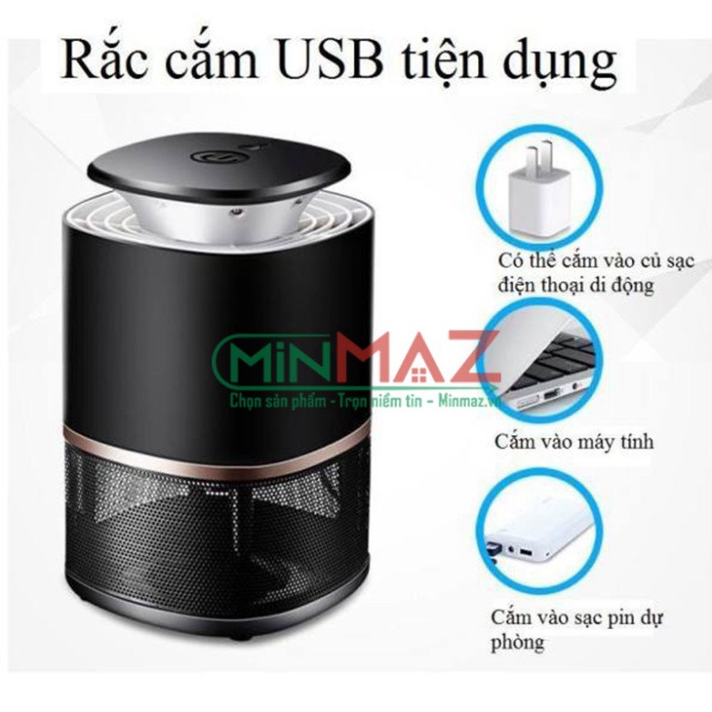 Máy Bắt Muỗi Thông Minh, Đèn Bắt Muỗi Thu Hút Công Trùng Hiệu Quả Bằng Đèn Led Kèm Dây Cắm USB Dễ Sử Dụng - FreeShip