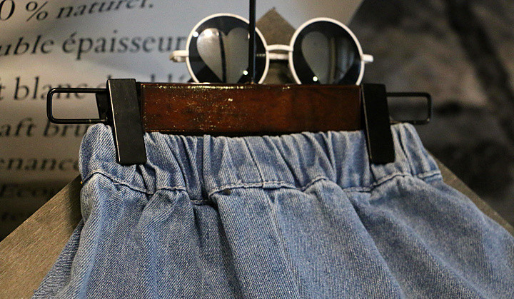 Quần Short Jean Ống Rộng Dành Cho Bé Gái