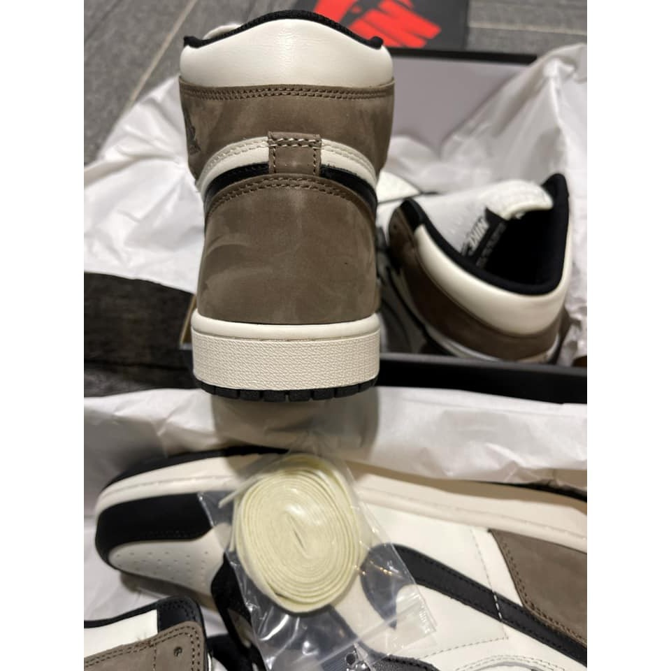 Giày Jordan 1 Mocha, Giày JD1 Nâu Đen Cổ Cao Nam Nữ full box bill