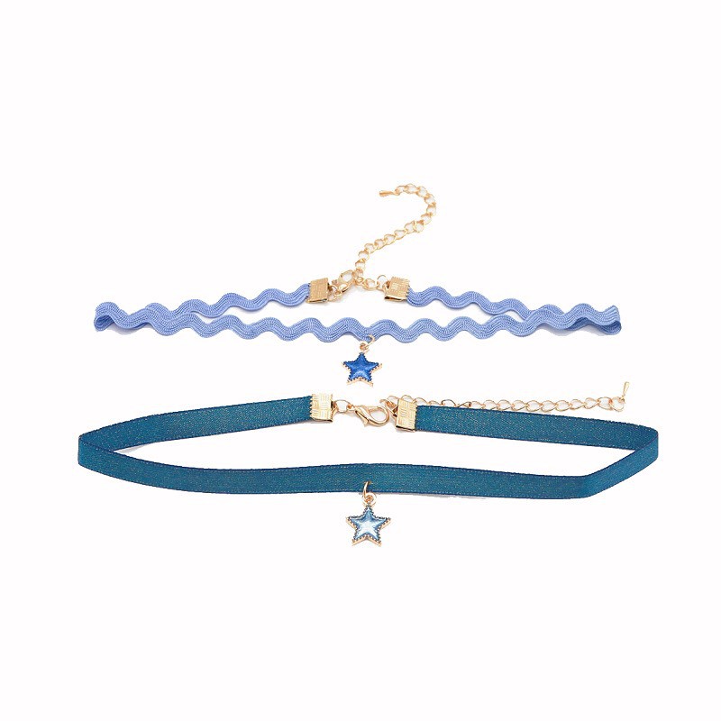 BST chocker xanh thiên hà họa tiết mặt ngôi sao A-CK99-100 Mayconner