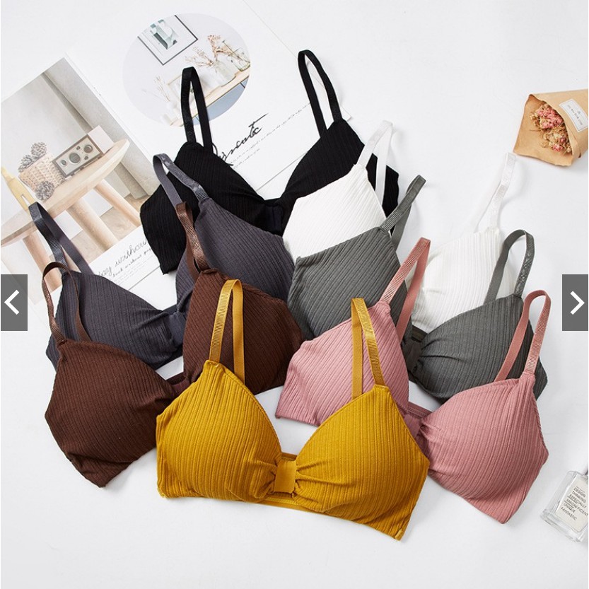 (Mới nhất) Áo bra thắt nơ gân tăm cực xinh MS308