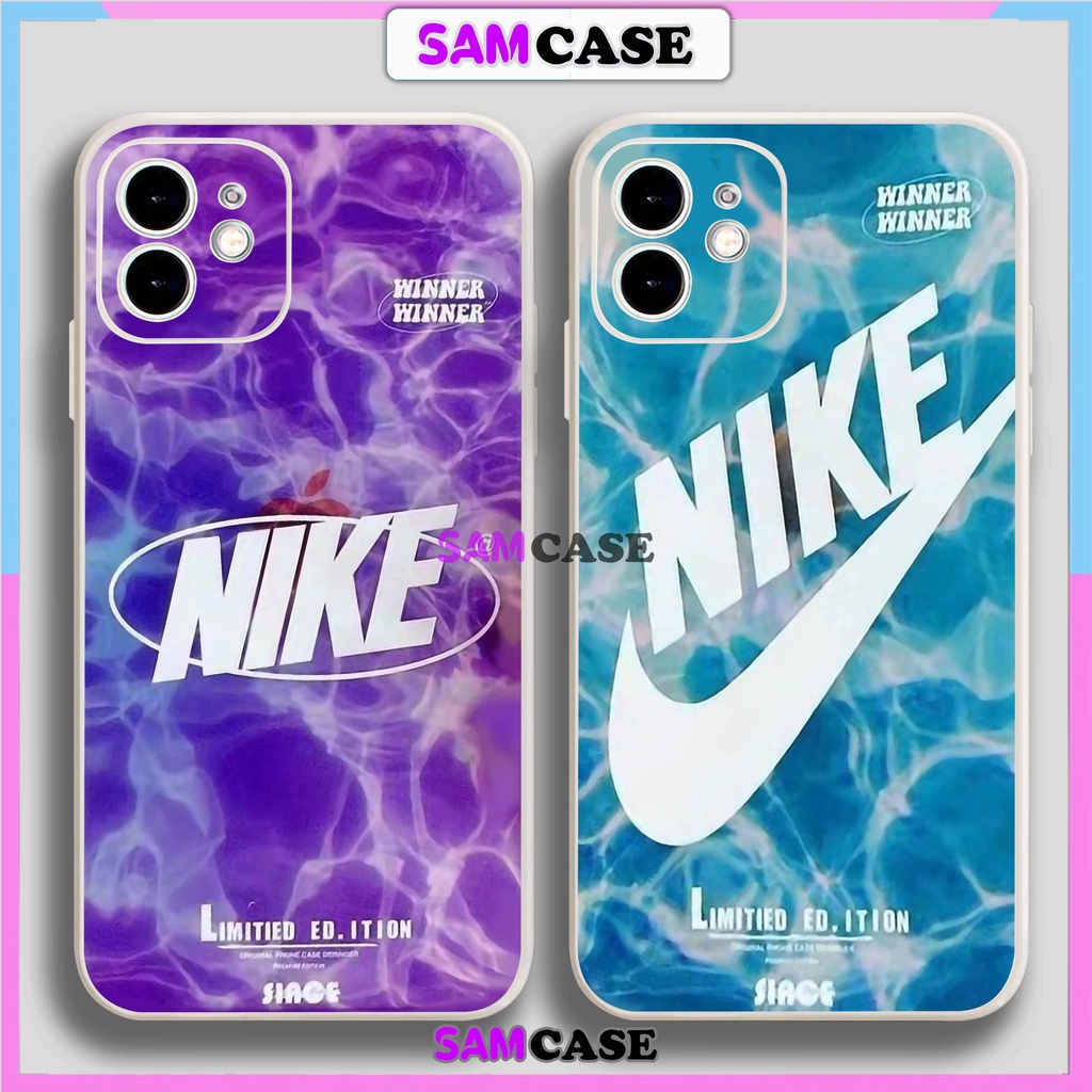 Ốp lưng iPhone Nike cạnh viền vuông silicon dẻo bảo vệ camera cho iphone 6/6s/7/8/X/XS/XR/11/12/13/14 Pro Plus Max cute