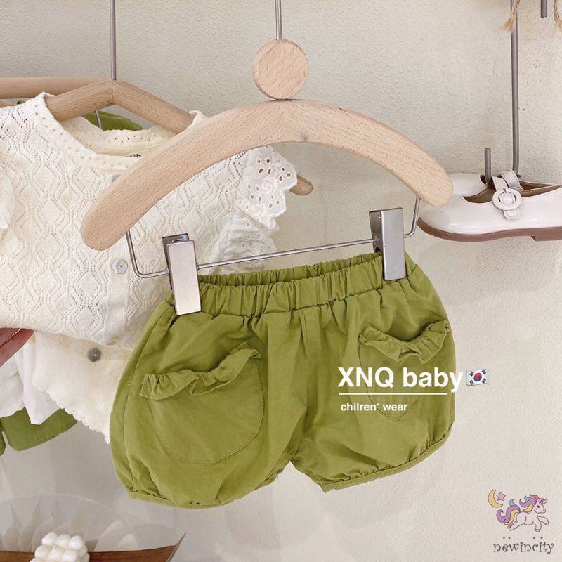 Set Áo Tay Cánh Tiên + Quần Short Thời Trang Hè Phong Cách Hàn Quốc Cho Bé Gái