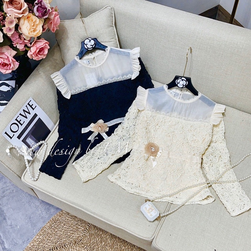 Áo ren peplum kèm tag