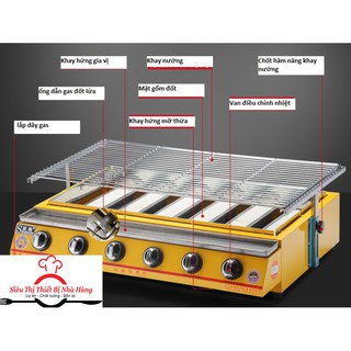 Bếp nướng bbq 6 họng gas ET-K233