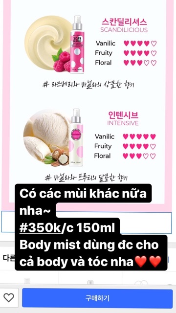 Xịt thơm hair & bodymist | BigBuy360 - bigbuy360.vn