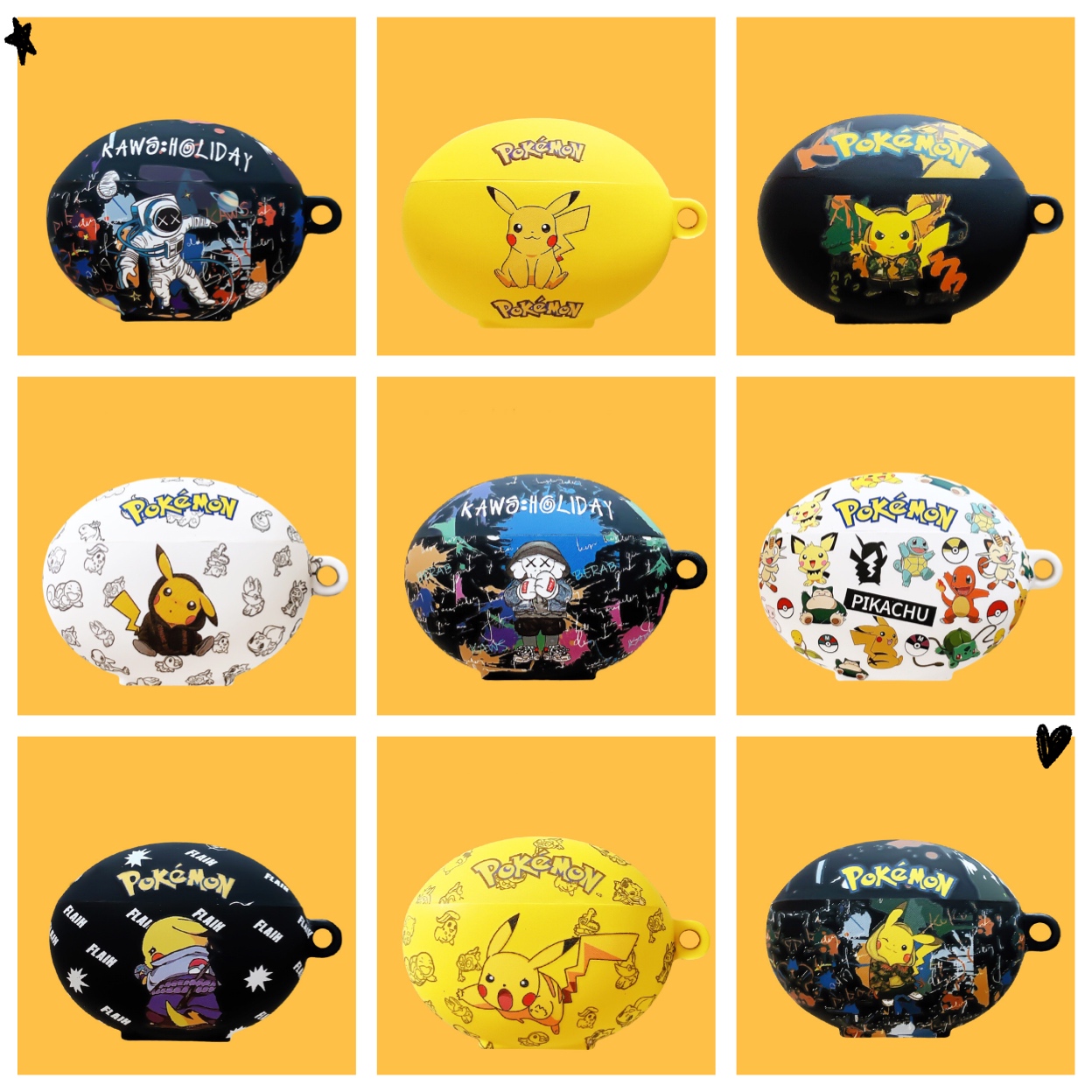 Vỏ Bảo Vệ Hộp Đựng Tai Nghe Airpods Hình Pikachu Đáng Yêu Cho Huawei Freebuds 4i