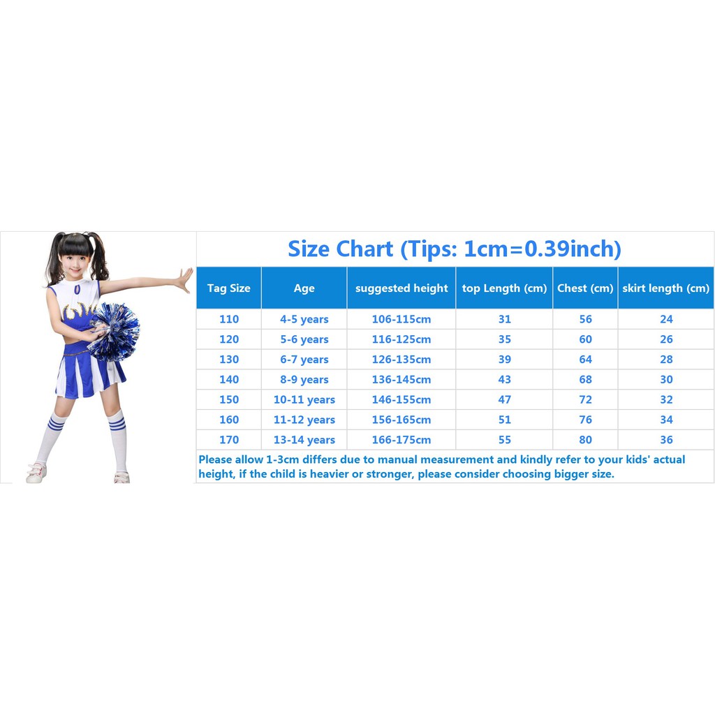 Bộ Đồng Phục Đội Cổ Động Xinh Xắn Cho Bé Gái