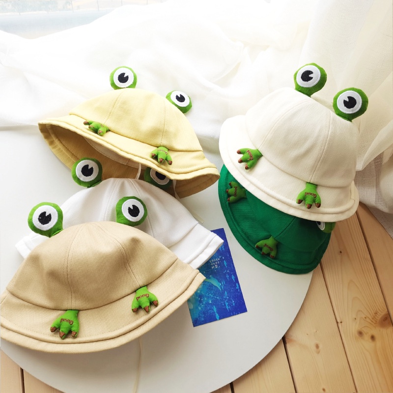Nón Bucket Hình Chú Ếch Dễ Thương Cho Bé 2-5 Tuổi