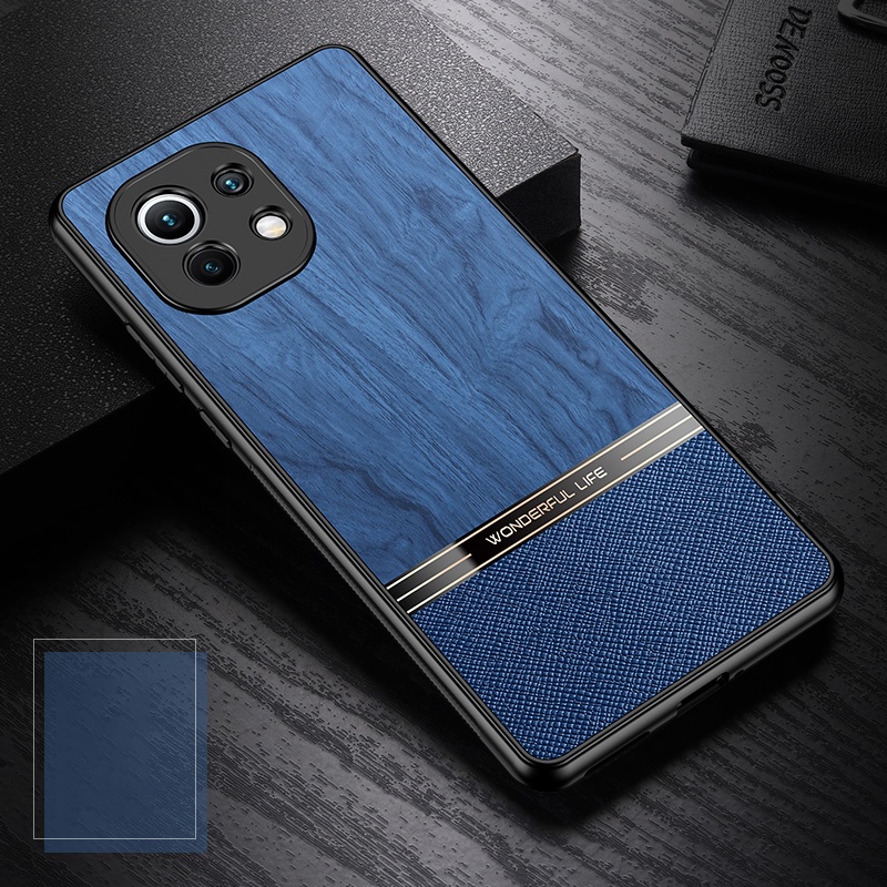 Ốp Điện Thoại Da Vân Gỗ Cho Xiaomi K40Pro K40s K50Pro 11 11Pro 11U 12 12Pro Redmi Note10 10Pro 11Pro 11 11T 11Tpro Note11TPro