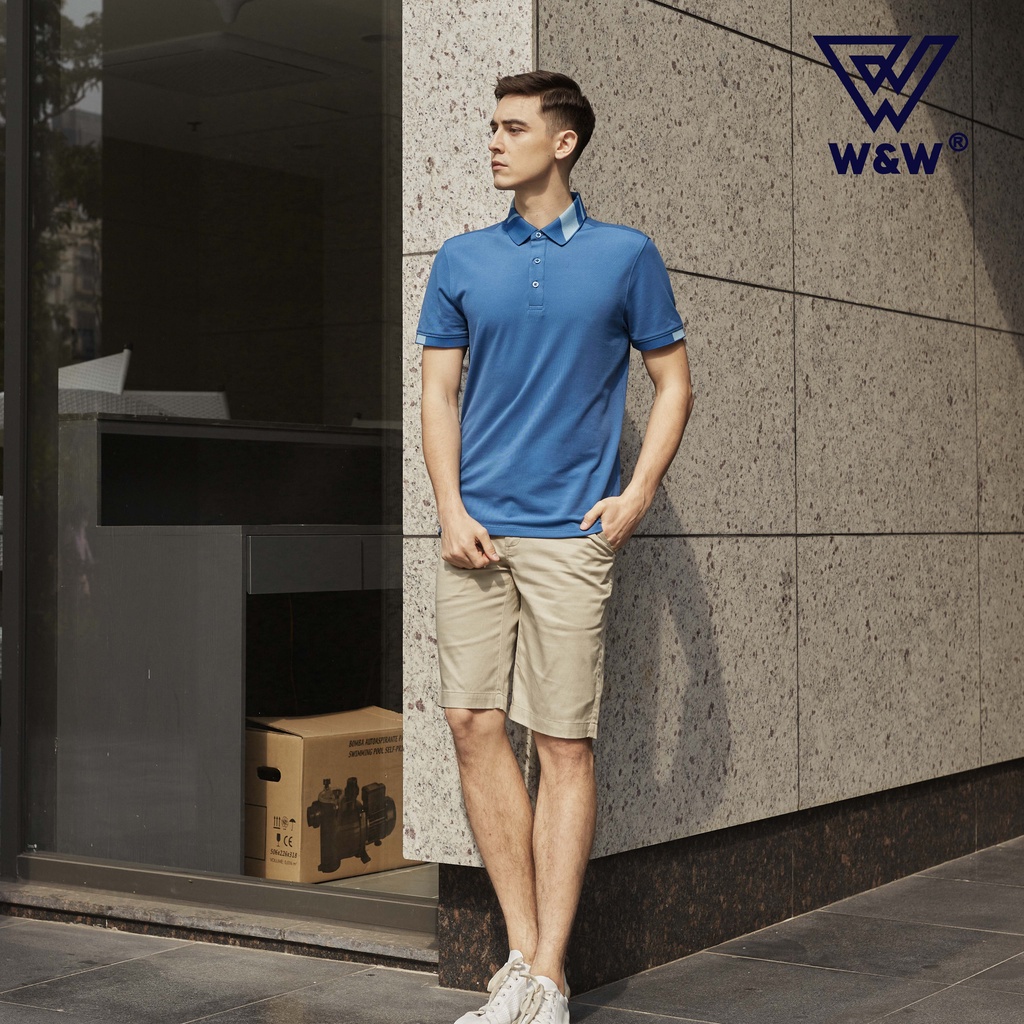 Áo Polo Nam Tay Ngắn W&amp;W Dáng Regular Fit Thoải Mái Phù Hợp Nhiều Vóc Dáng, Chất Vải Mềm Nhẹ Siêu Thoáng Mát WPO88R