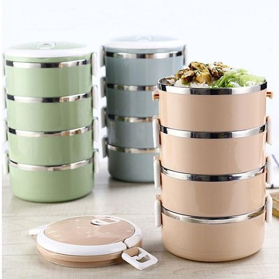 Cặp Lồng Giữ Nhiệt 4 Tầng Tiện Lợi