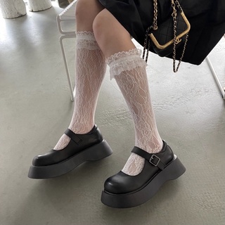 Giày búp bê có quai lolita Mary Jane đế cao bánh mì dễ thương ulzzang Nhật Bản [Yannie]