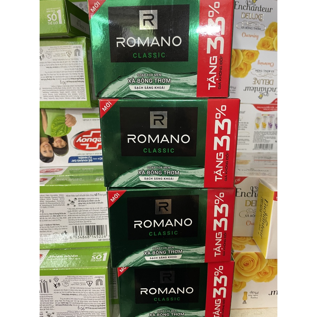 Xà Phòng ROMANO Hương Nước Hoa Cục 90g
