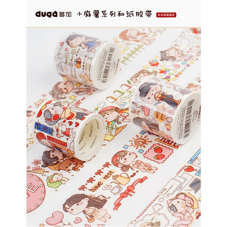 Cuộn Băng Keo Nhỏ Dán Sổ Tay Mochi sticker tên bé sticker