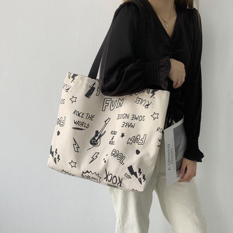 [ GIÁ SỈ ] Túi tote canvas đại in full màu