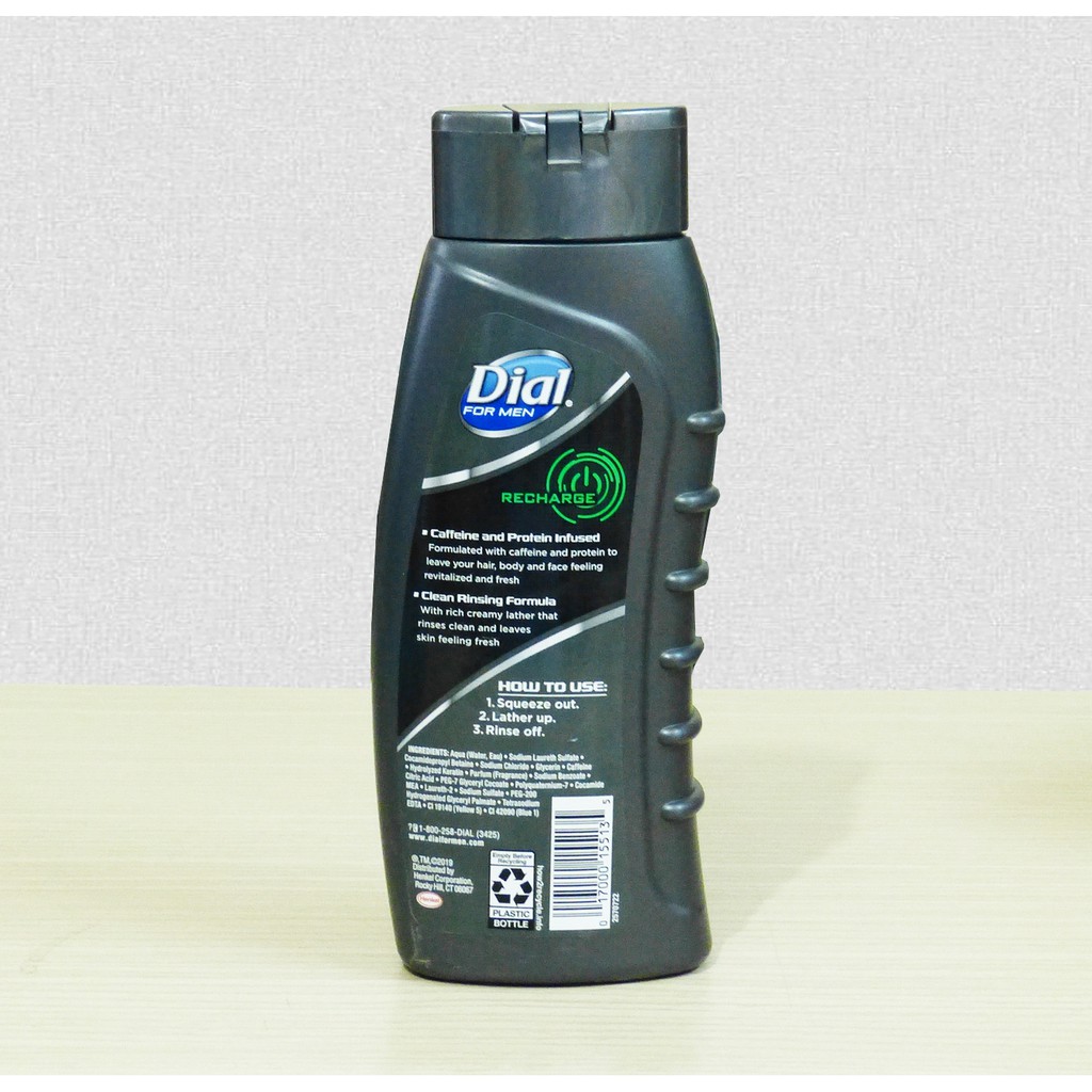 Sữa tắm gội Nam Dial Recharge 473 ml