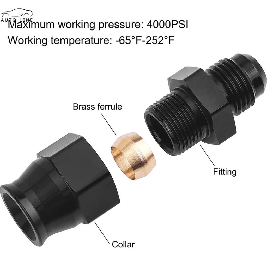 Ống Nối Nhiên Liệu 5 / 16 &quot;Sang 6 Đầu Nối Bằng Nhôm Chuyên Dụng SHOPCYC5500