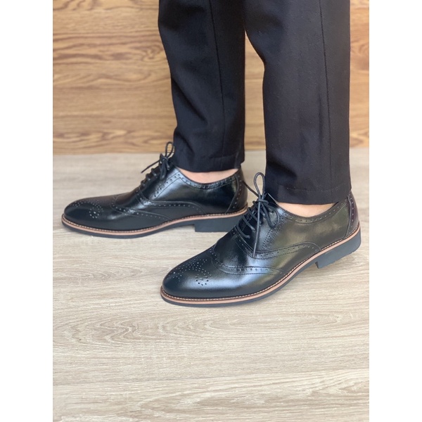 Giầy Tây Oxford Da Bò - Bảo Hành 12 Tháng