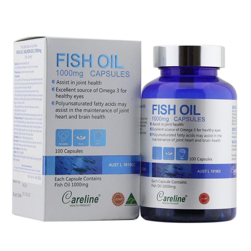 Careline Fish Oil (Salmon Oil) - Viên Uống Dầu Cá Hồi 100 Viên