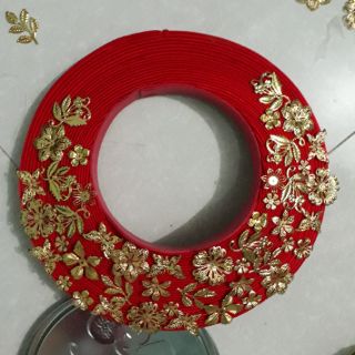 Khăn xếp đính hoa kim loại