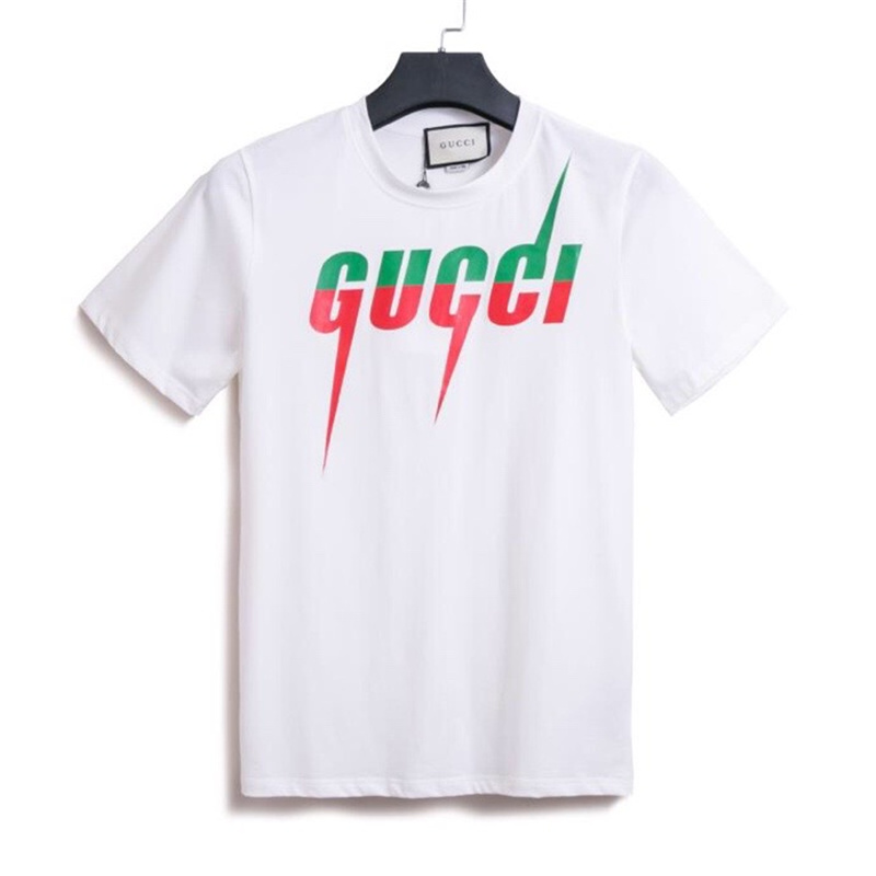 GU*CI  Men and Women Cotton Casual Wild Short Sleeve T-shirt Sports Tee