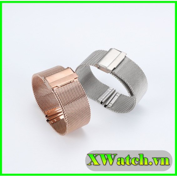 Dây đồng hồ DW đeo cổ tay bằng thép 12mm 14mm 16mm 20mm cao cấp - Tặng kèm chốt thông minh