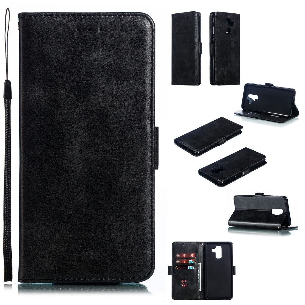 Bao da điện thoại màu trơn cho dòng Samsung J8 (2018) | BigBuy360 - bigbuy360.vn