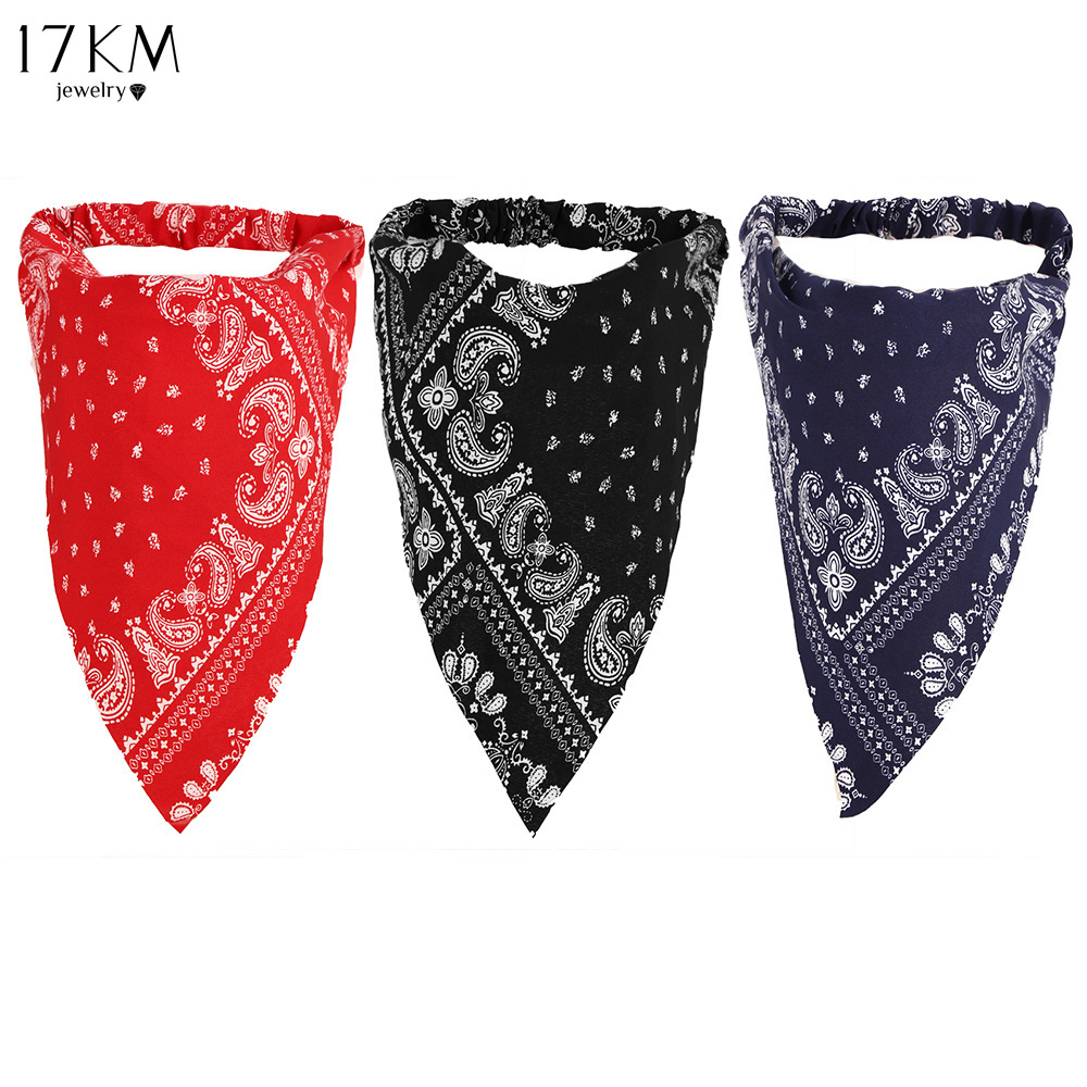 Băng Đô 17KM Hình Tam Giác Họa Tiết Hoa Phong Cách Bohemian Cổ Điển Dùng Để Che Nắng