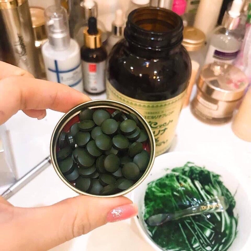 Tảo Xoắn Tem Đỏ 2200 viên Spirulina Nội Địa Nhật Bản