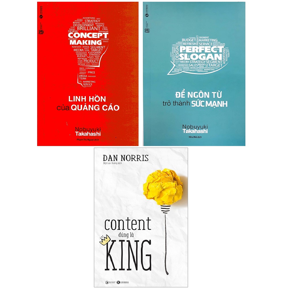 Sách - Combo: Linh Hồn Của Quảng Cáo + Để Ngôn Từ Trở Thành Sức Mạnh + Content Đúng Là King (3 cuốn)