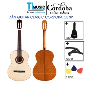 Mua  Chính hãng  Đàn Guitar Classic Cordoba C5SP - Thương hiệu Tây Ban Nha (Kèm nhiều phụ kiện)