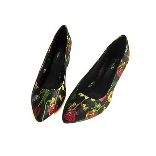 Giày Da Cao Gót Nữ 3D Gót Vuông cao 7cm (ảnh thật)