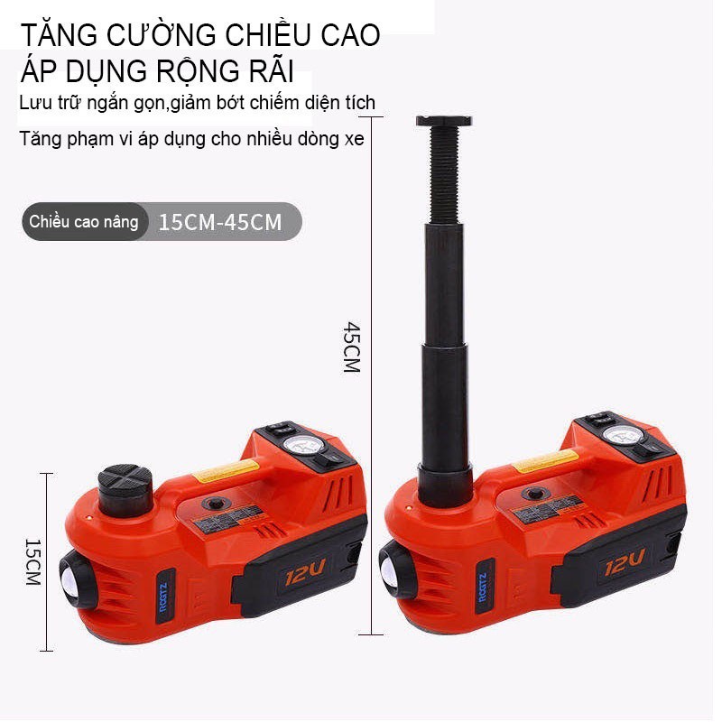 Bộ nâng kích gầm điện, kiêm máy bơm lốp ô tô, xe hơi đa năng 3 trong 1 TY-155EHJS