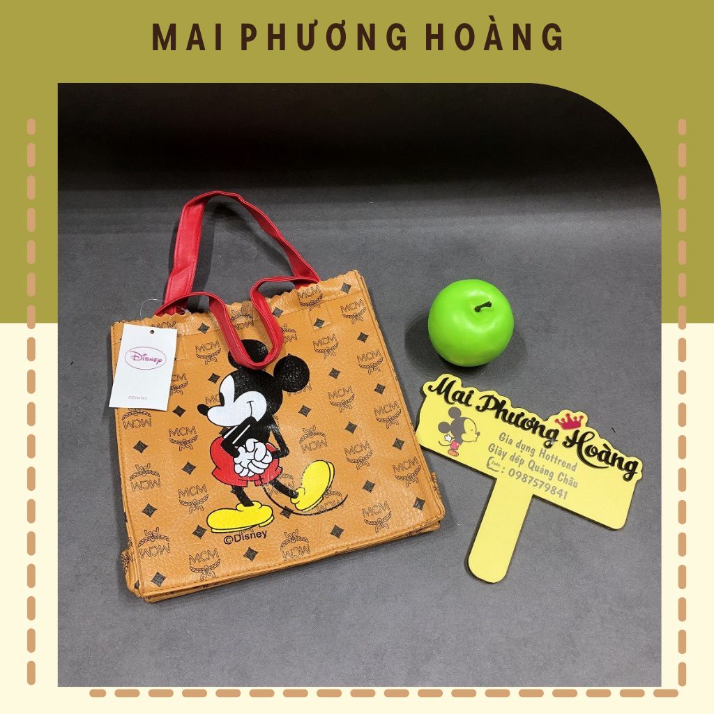 Túi da mềm in hình chuôt Mickey