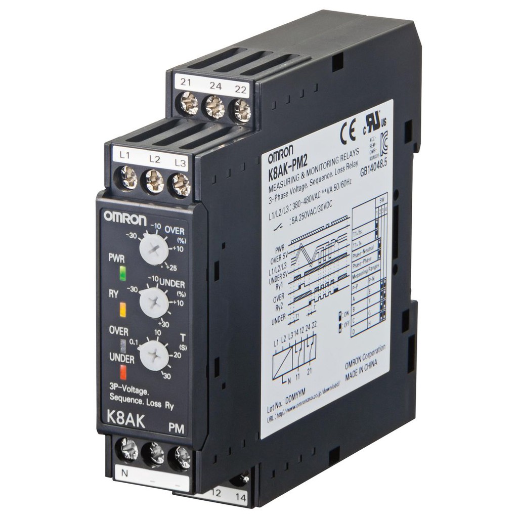 Rơ le bảo vệ điện áp mất pha Omron K8DS K8DS-PM2 K8DS-PH1