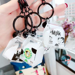 [Sáng Tạo] Móc Khóa Hộp Sữa Lắc Dầu Note Làm Quà Tặng Trang Sức Điện Thoại Di Động Trang Trí Cho