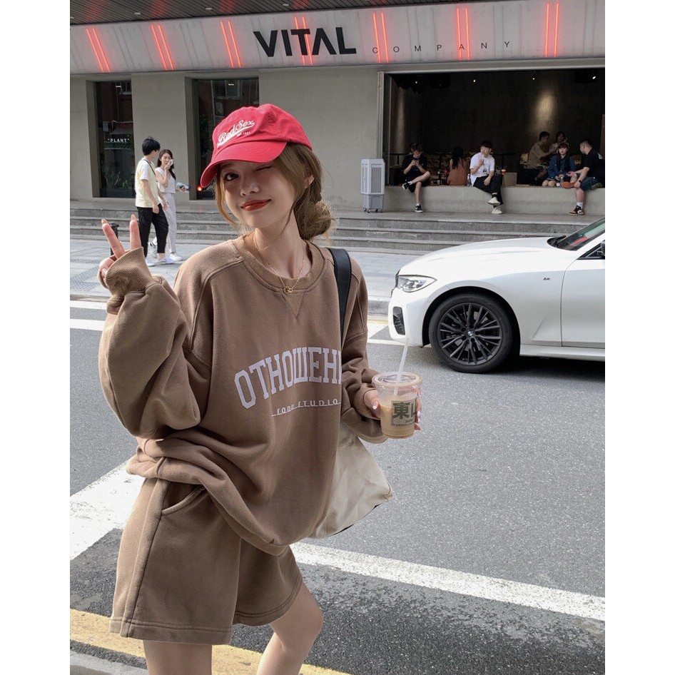 Bộ đùi nỉ OTHO mặc thể thao form rộng unisex thời trang nam nữ trẻ trung cá tính | BigBuy360 - bigbuy360.vn