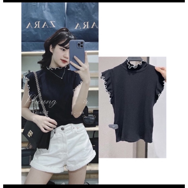 Áo thun gân zara authentic