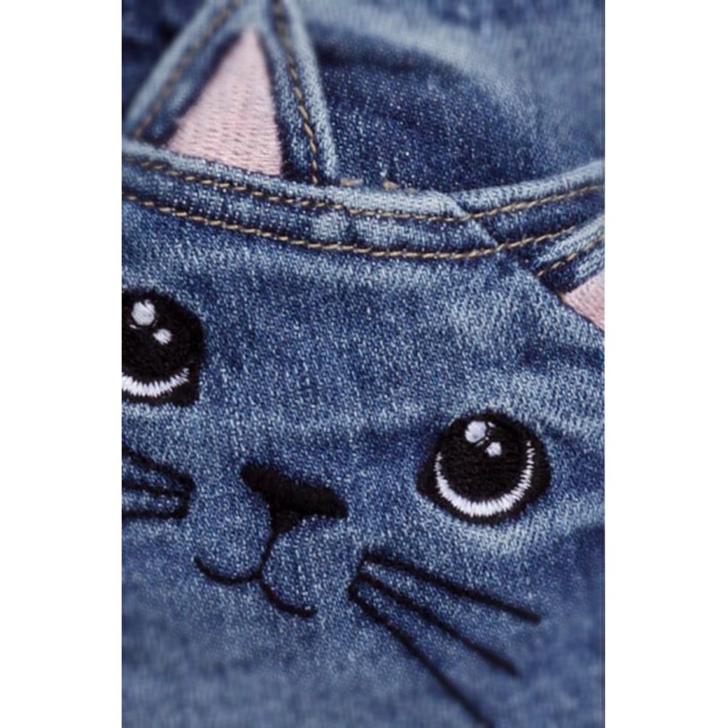 Quần short bò mèo bé gái.