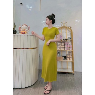 Đầm thun dáng xòe hở lưng
