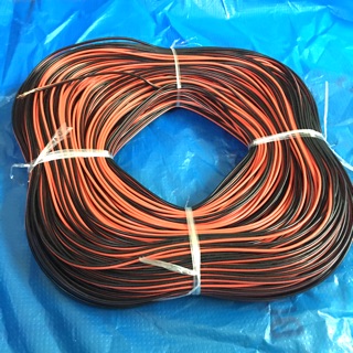 Cuộn 100m dây điện đôi đỏ đen 24 AWG lõi 11 sợi